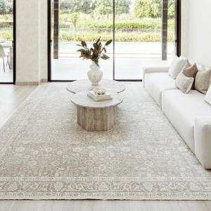 Natalia Sandy Faded Traditional Patterned Carpet