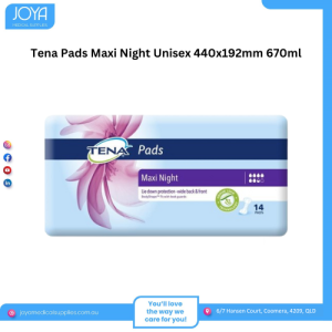Tena Pads Maxi Night Unisex 440x192mm 670ml  - Joya Medical Supplies