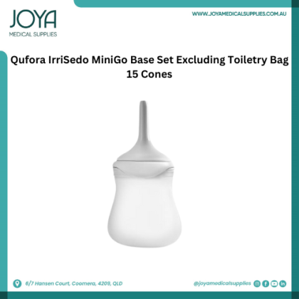 Qufora IrriSedo MiniGo Base Set Excluding Toiletry Bag 15 Cones - Joya Medical Supplies